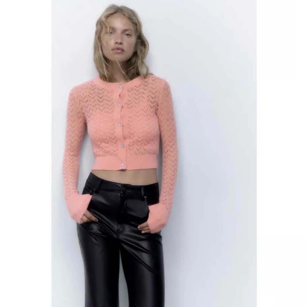 Zara Pointelle Alpaca and Wool Blend Knit Set